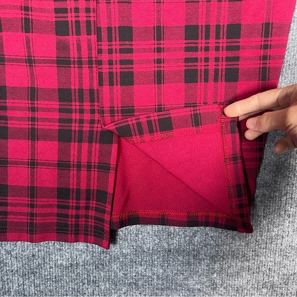 Torrid Women’s 1X Midi Pencil Skirt Stretch Workwear Red Black Plaid Rockabilly - Picture 3 of 9